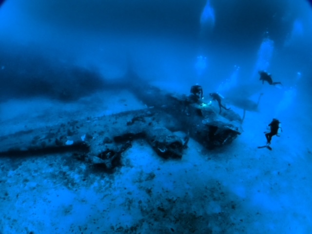 undersea WWII plane wreakage