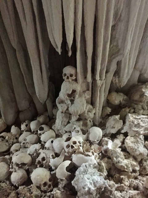cave with ancestor's skulls